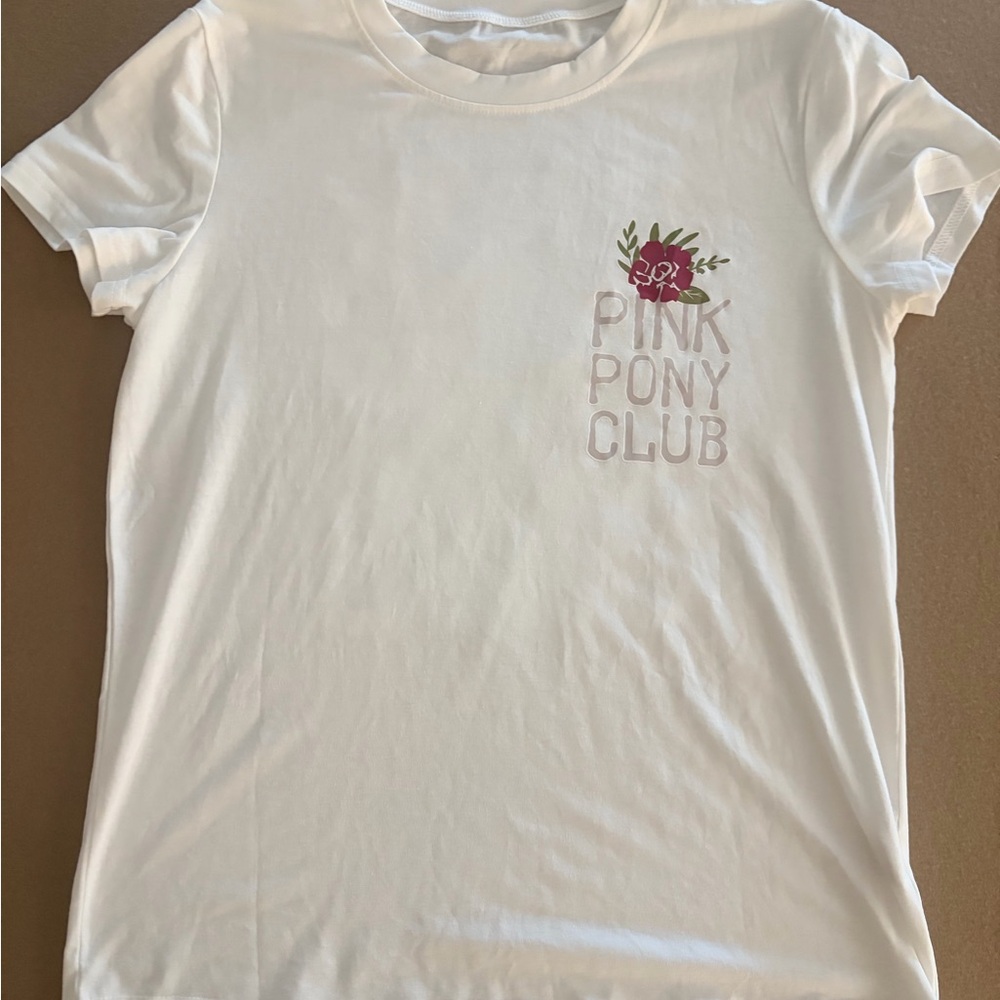 White Pink Pony Club Short Sleeve Tee